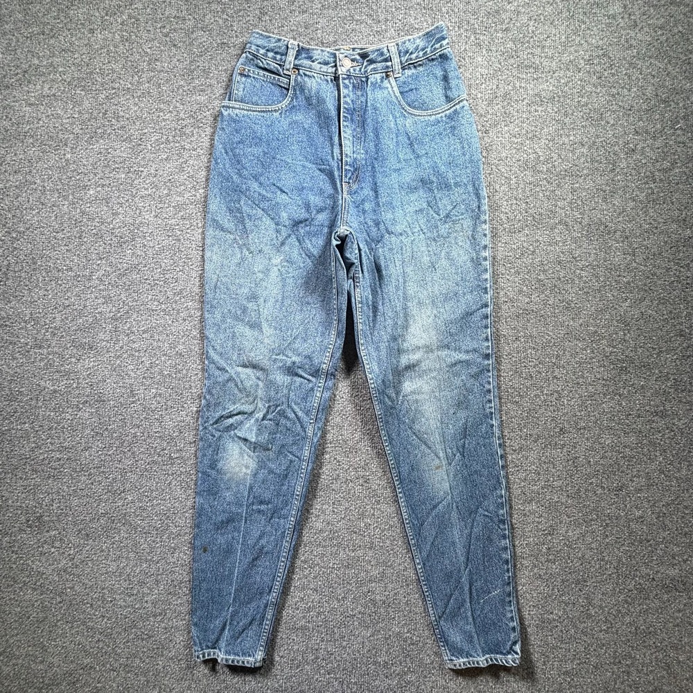 Vintage Lawman Mom Jeans Women's 11 Blue Denim High Waisted Tapered Leg Western